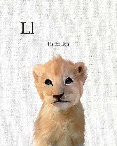 Baby Lion Linen Kids Print