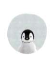 Baby Penguin Circle Art Print