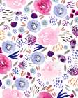Floral Pink Red Blue Art Print