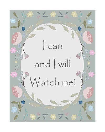 Watch Border Inspirational Print