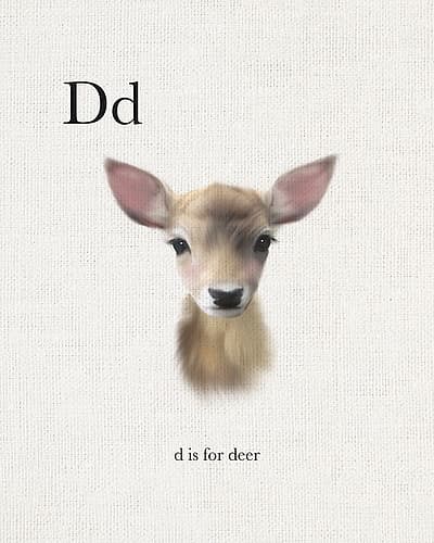 D is for Deer Art Print