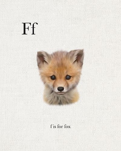 F is for Fox Art Print
