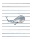 Whale Right Stripes 1 Art Print