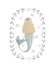 Mermaid Garland Art Print