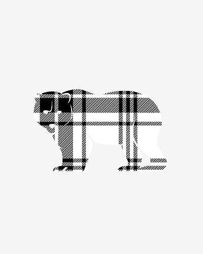 Tartan Bear Art Print