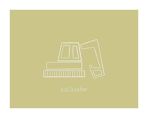 Excavator Kids Print