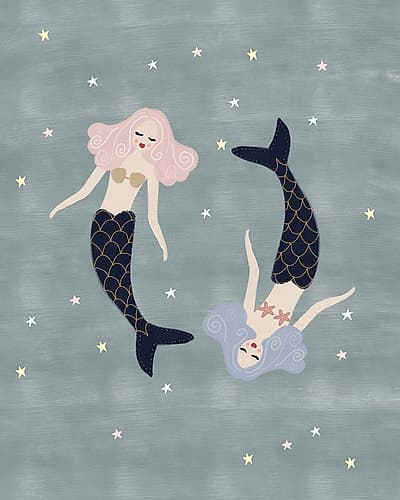 Light Mermaids Kids Print