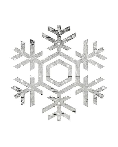 Wooden Snowflake Polka 2 Art Print