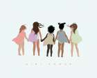 Girl Power with Capes Art Print