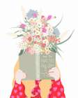 Self Care Floral Head Art Print