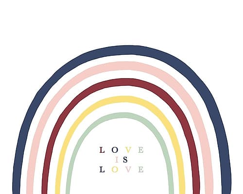 Love is Love Rainbow Art Print