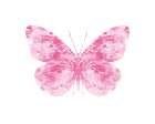 Pink Butterfly Abstract Art Print
