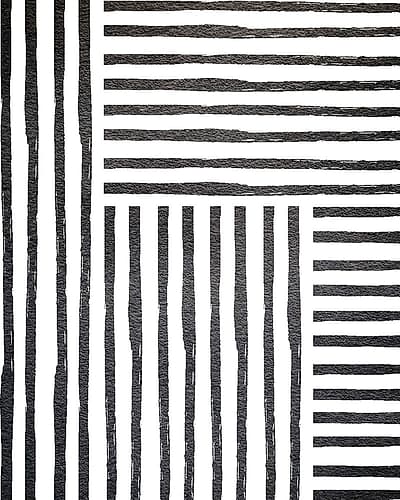 Black White Stipes Art Print