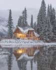 Winter Cabin Art Print
