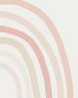 Pastel Half Rainbow Right Art Print