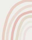 Pastel Half Rainbow Left Art Print