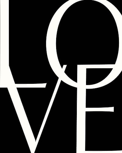 BandW LOVE Signs Print