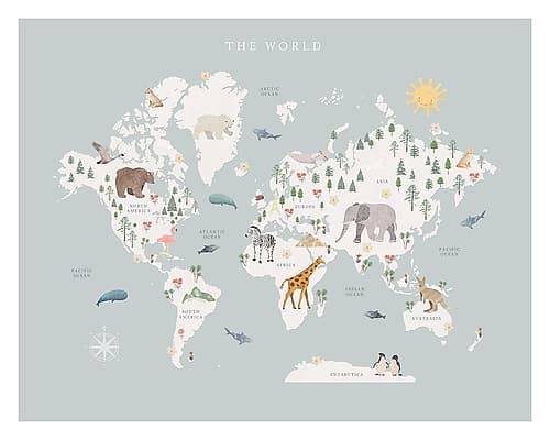 World Map Art Print