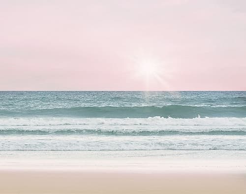Pinky Beach Coastal Print
