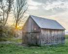 Sun and Barn Art Print