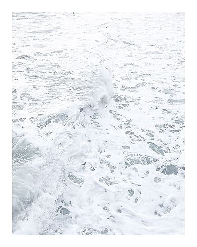White Waves Coastal Print