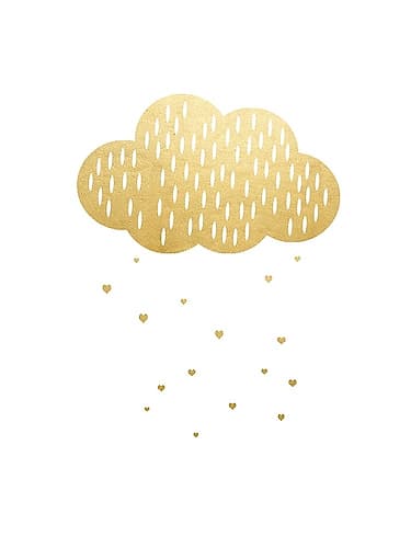Gold Cloud Seasons Print