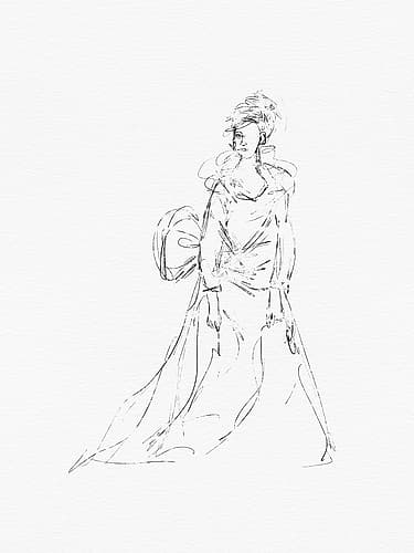 Victorian Lady With Bow Victorian Print