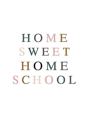 Home Sweet Home School Fall Gems Kids Print