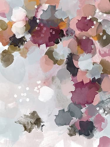 Fall Leaves Watercolor Abstract Art Print