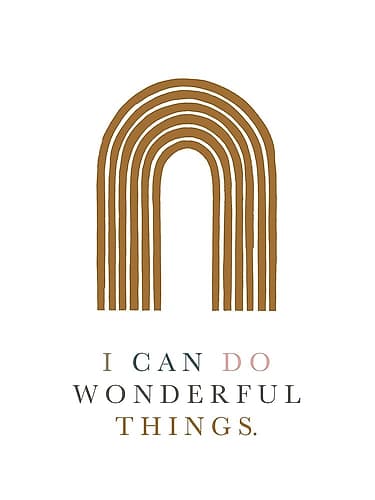 Wonderful Things Inspirational Print