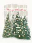 Plaid Trees Merry Christmas Decorated Champagne Art Print