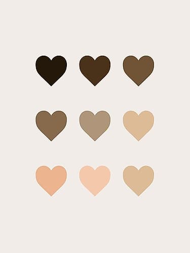 Coloured Hearts Ethnic Print