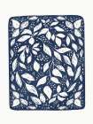 Blue Lino Floral Art Print