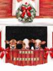 Christmas Cows Art Print