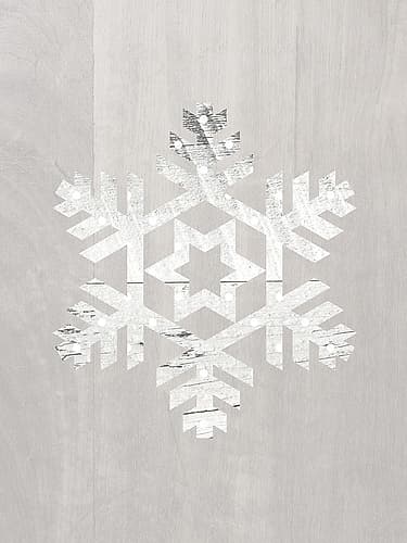 Wooden Snowflake Driftwood 3 Holidays Print