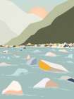 Rock Shore Coastal Print