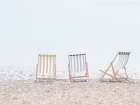 Beach Chairs Art Print