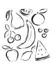 Neutral Fruits Kitchen Print