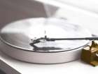 Spinning Record Golden Tone Art Print