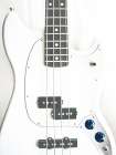 White Guitar Blue Knobs Art Print