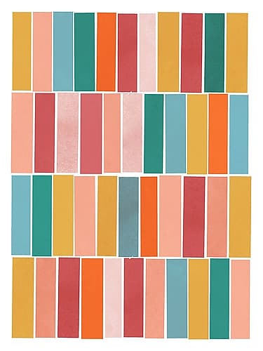 Juicy Watercolour Boho Abstact Bohème reproduction
