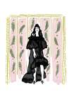 Pink Wall Lady 3 Art Print