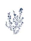 Blue Wildflowers 4 Art Print