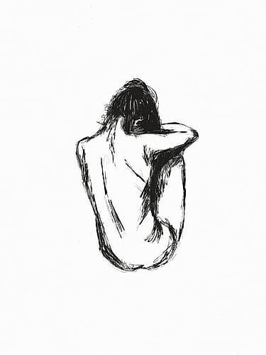 Needing Rest Sketch Art Print