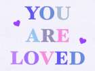 You Are Loved Fabric Pastels Art Print