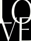 Black White LOVE Art Print