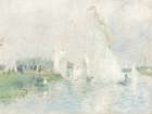 Vintage Sunday Sailboats Art Print