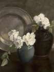 Peony Still Life With Plate Art Print