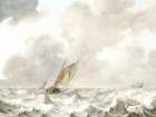 Vintage Stormy Seas Coastal Print