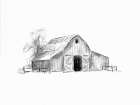 Barn Sketch Art Print